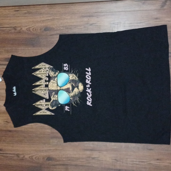 Def leppard Womens shirt Minidress Sz XS Whimsygoth Rock Travel Academia - Picture 2 of 2
